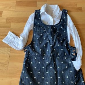 Jean overall jumper ‘Pinafore’ Polka dot📍FIRM📍